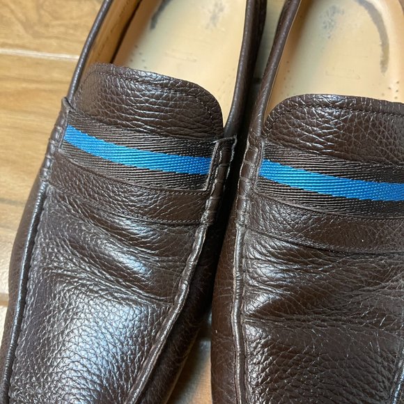 Bally Men\'s Brown/Blue Loafer Size 8.5 In Great Shape!